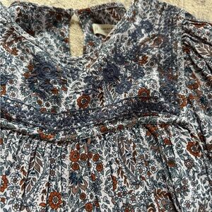 Floral Boho Blouse with Embroidery